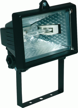 Scheinwerfer Baufluter 150W, schwarz